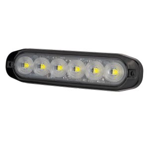 Warning light super slim with 6 LEDs E-marked (2m cable)
